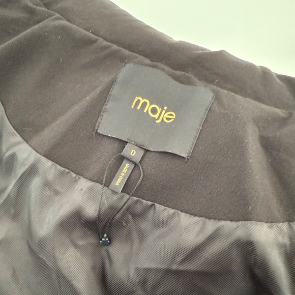 Maje Gromgy Hooded Mixed Media Puffer Jacket - Picture 10 of 11